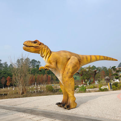 Yellow Adult Dinosaur Costume Realistic Human Control For Dino World