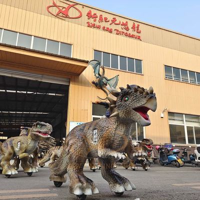 Shopping Mall Animatronic Dinosaur Ride Remote Control Ride on Dinosaur for Kids