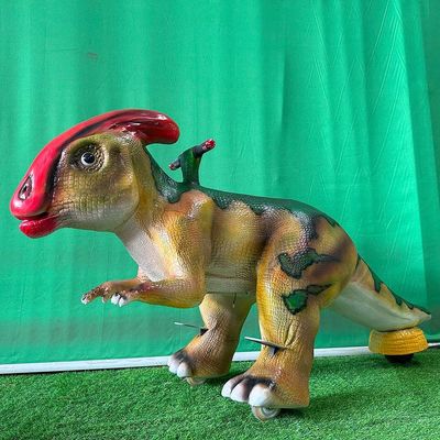 Amusement Park Three Wheels Animatronic Dinosaur Ride Electric Ride on Dinosaur