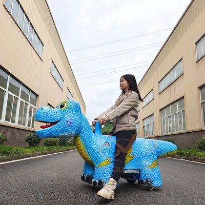 Realistic Dinosaur Ride Remote Control Animatronic Electric Scooter for Amusement Park