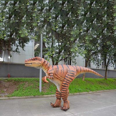 Orange Real Looking Dinosaur Costume Simulated Animatronic Realistic Dinosaur Suit