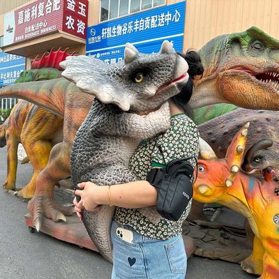 Realistic Dinosaur Hand Puppet Customized For Dino Theme Park