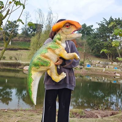 Realistic Baby Dinosaur Hand Puppet Costume , Dragon Hand Puppet For Dino Park