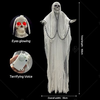 Hanging Ghost Halloween Decorations Light Up Skeleton Decoration