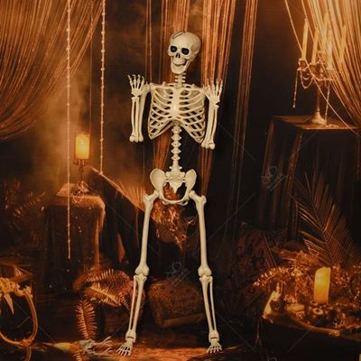 Horror Haunted House Props Animatronic Halloween Garden Props Screaming Crazy Ghost Skull
