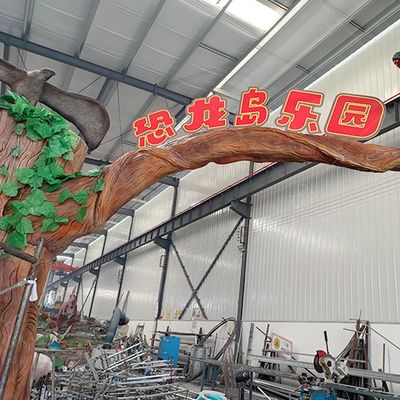 Lifelike Animatronic Decoration Dinosaur Gate Color Customzied