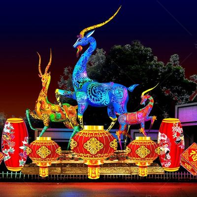 Themed Chinese Traditional Lantern Customized Light Show Handcrafted Lantern