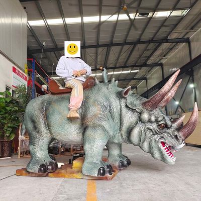 Realistic Large Rhino  Animatronic Animal  Scooter for Amusement Park