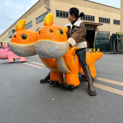 Shopping Mall Electric Dinosaur Scooter Ride for Kids High Density Sponge Coin Operated Control Mode