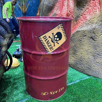 Haunted House Animatronic Props Spider Oil Barrel for Amusement Park
