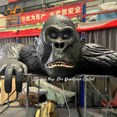 Vivid Robotic Lifesize Animatronic Animal Gorillas for Themed Park
