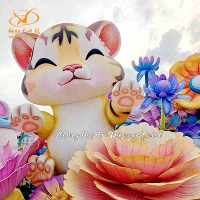 Exquisite Colored Lanterns Art Steel Frame for Festive Decoration